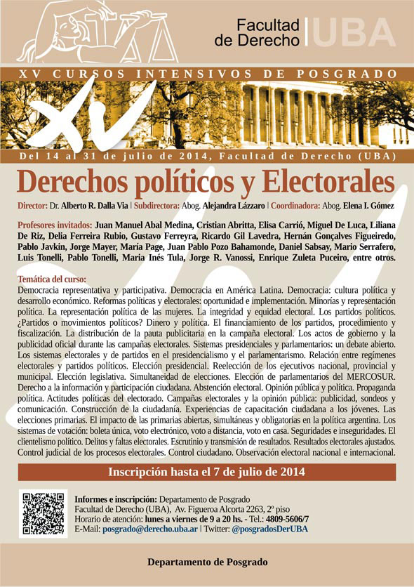XV CURSOS INTENSIVOS DE POSTGRADO
